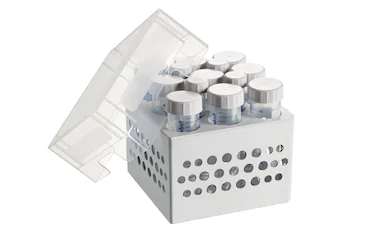 艾本德儲存盒 3 × 3, 可放置 9  個 50  mL 試管和 4  個 15  mL 試管，2  件，高 127  mm，5  英寸，聚丙烯材料，可耐受最低 -86  °C，高溫高壓滅菌，帶蓋子